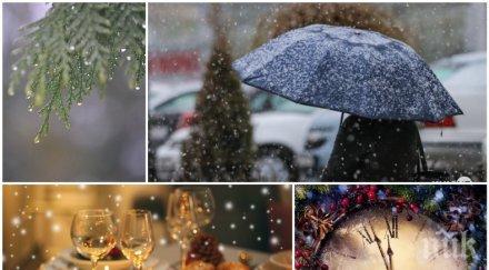 изпращаме 2020 дъжд вятър времето новогодишната нощ карта