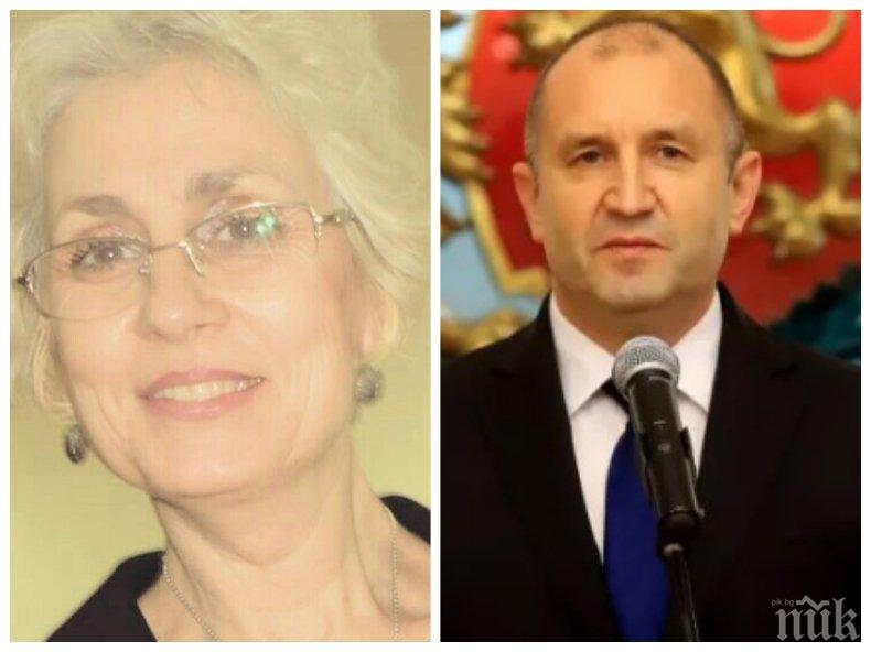 Писателка избухна срещу речта на Радев: И на умрелите им стана ясно чий президент е той и кои са за него почтените хора