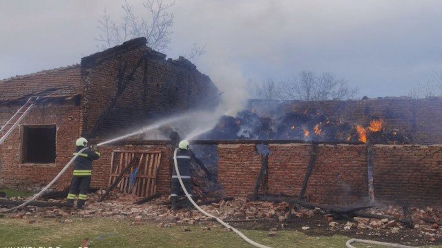 ОГНЕН АД: Пожар изпепели храната на близо 1000 животни (СНИМКИ)