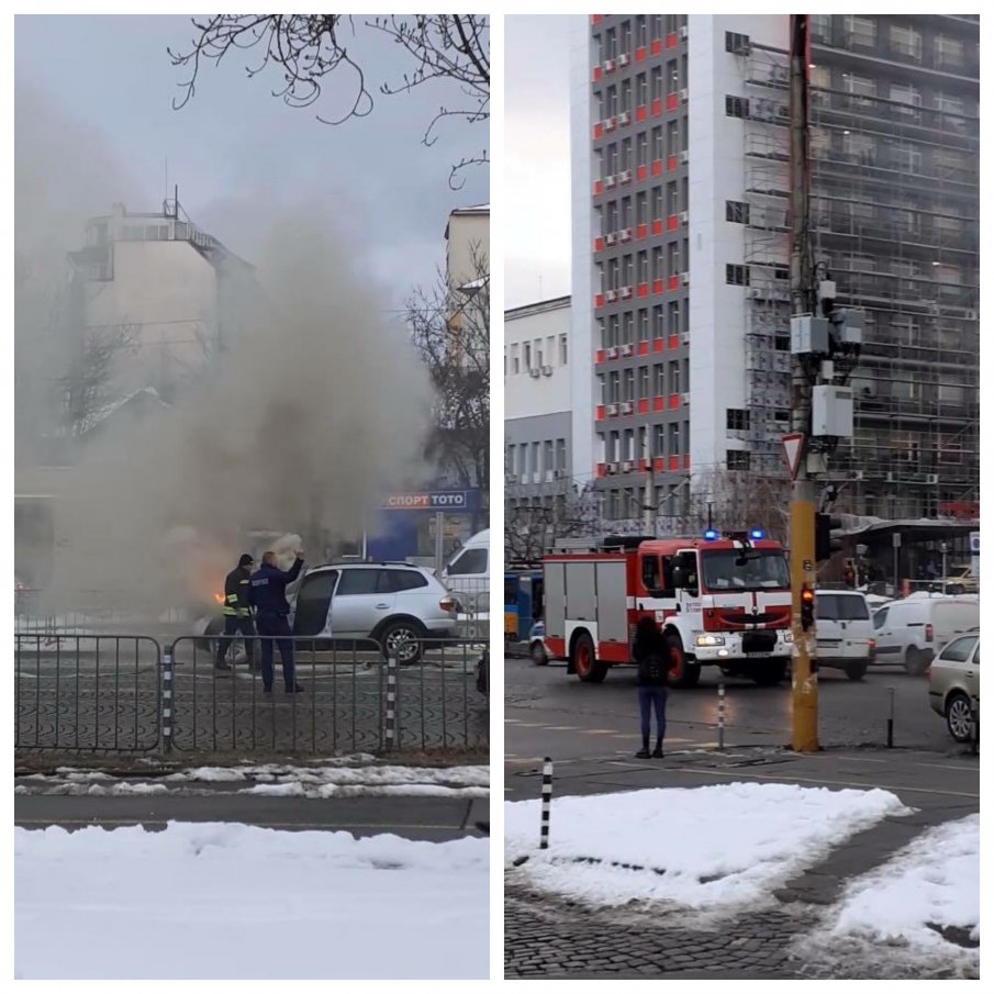 ПЪРВО В ПИК: Джип се запали пред Пирогов, пожарната е на крак (ВИДЕО/СНИМКИ)