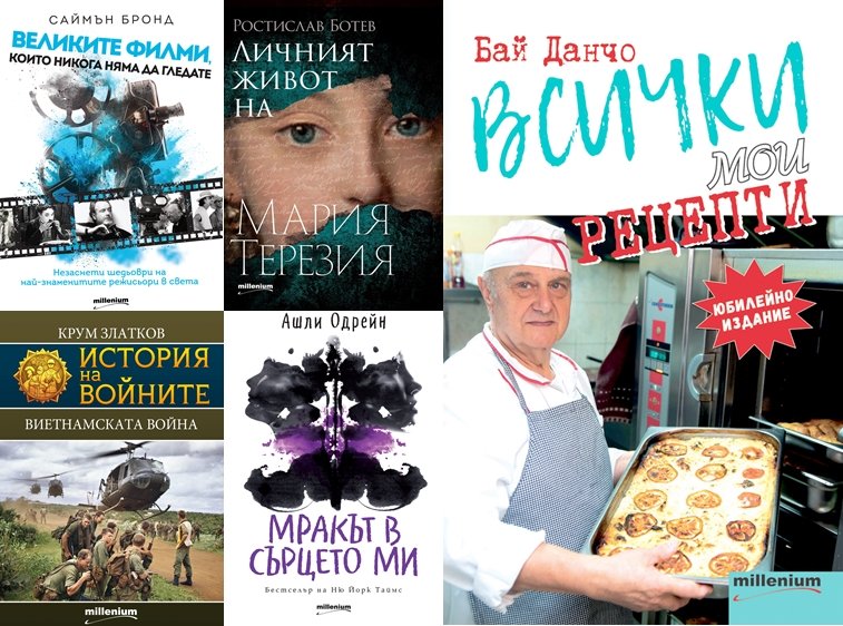 Топ 5 на най-продаваните книги на издателство „Милениум“ (27 февруари – 5 март) Топ 5 на най-продаваните книги на издателство „Милениум“ (27 февруари – 5 март)