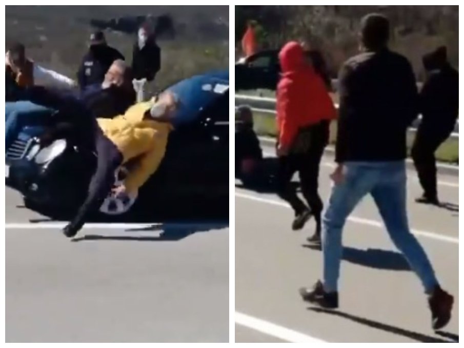ЕКШЪН В ЧЕРНА ГОРА: Служебният автомобил на премиера мина през протестиращи, те се метнаха върху капака (ВИДЕО) ЕКШЪН В ЧЕРНА ГОРА: Служебният автомобил на премиера мина през протестиращи, те се метнаха върху капака (ВИДЕО)