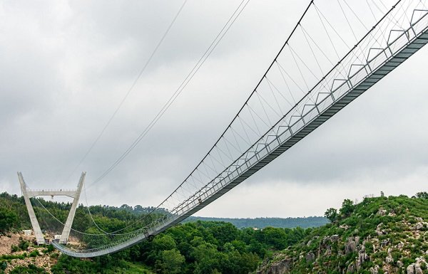 Откриха най-дългия висящ пешеходен мост в света