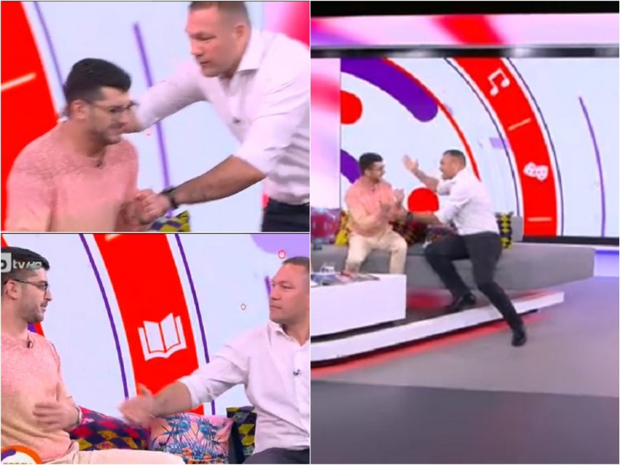 ЕКШЪН: Кубрат Пулев налетя в ефир да бие Сашо Кадиев - синът на Катето Евро отнесе як шамар (СНИМКИ)