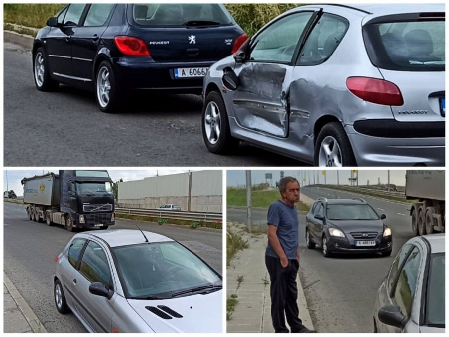 Катастрофа между камион и кола блокира движението в Бургас (ВИДЕО)