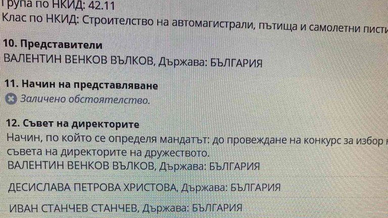 Вписаха в регистъра новото ръководство на Автомагистрали ЕАД