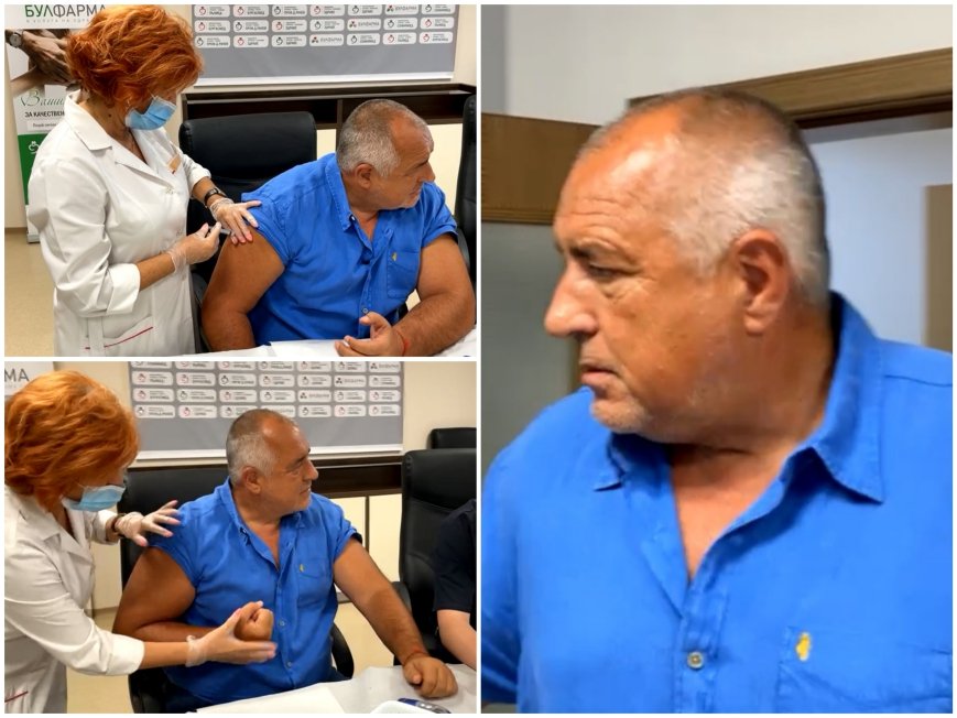 ПЪРВО В ПИК TV: Лидерът на ГЕРБ Бойко Борисов се ваксинира: Не боли! Направете го, за да се спасим от четвърта вълна (ВИДЕО/ОБНОВЕНА/СНИМКИ)