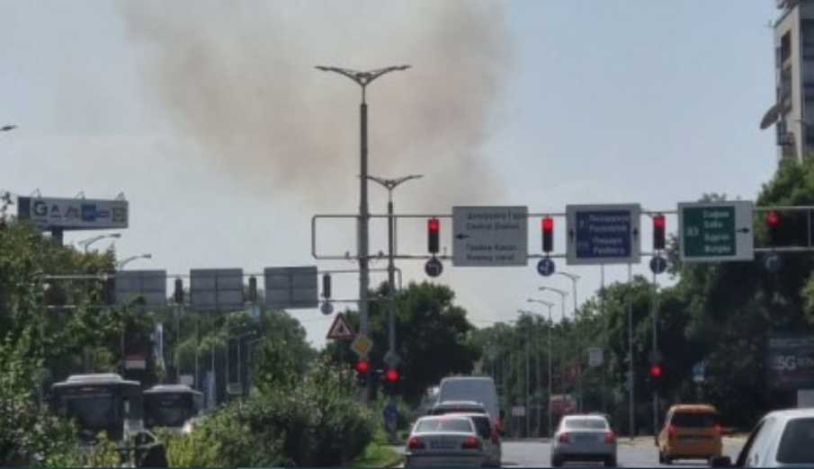 Пожар лумна на изхода от Пловдив за Пазарджик