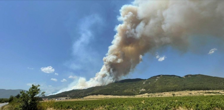 Пламна Балканът над Сопот, мобилизират огнеборци