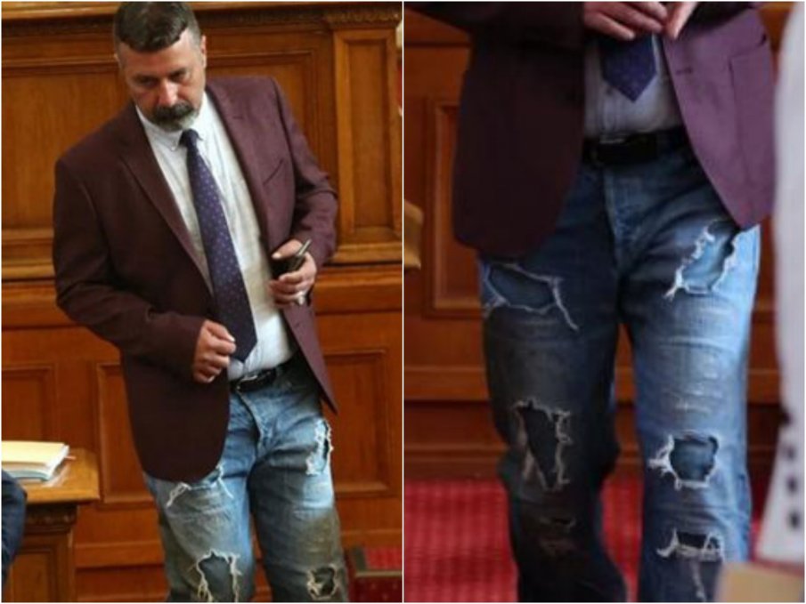 ЕКШЪН В ИТН: Филип Станев шокира парламента със скъсани дънки, Ива Митева му се скара (ВИДЕО/СНИМКА)