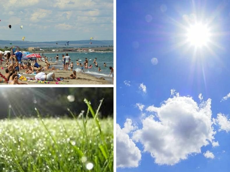 ЯСНО И ТИХО ВРЕМЕ: Слънцето напича и вдига градусите до летните 28°, като за плаж е (КАРТИ)