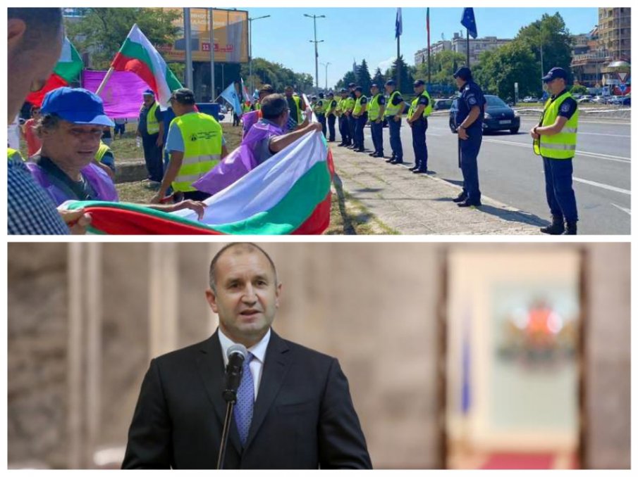 Протестиращи срещу Радев в Бургас заплашиха: Ако до края на деня не ни изплатят заплатите, пускаме сигнали до ЕС