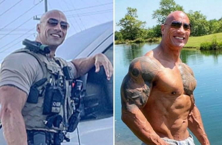 Дуейн Джонсън - Скалата се впечатли от полицая, който прилича досущ на него