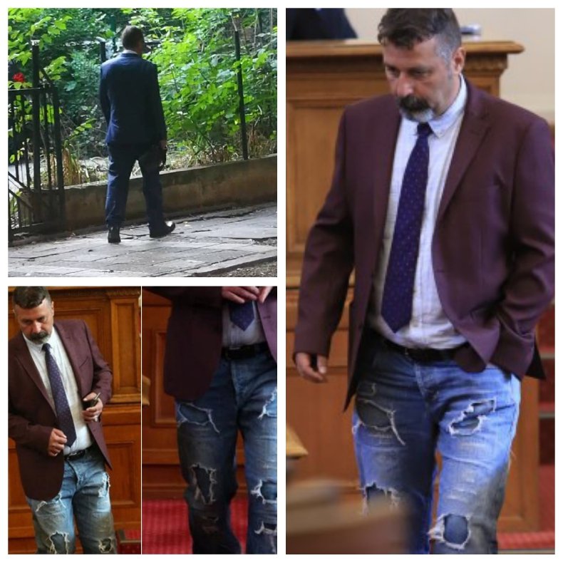 ФОТО ФАКТ В ПИК: Филип Станев смени цепнатите дънки с депутатски костюми, но пуши по улиците (СНИМКИ)
