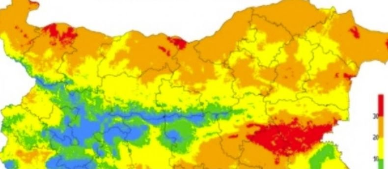 Екстремален индекс за пожароопасност е в сила за територии от 11 области в страната за днес