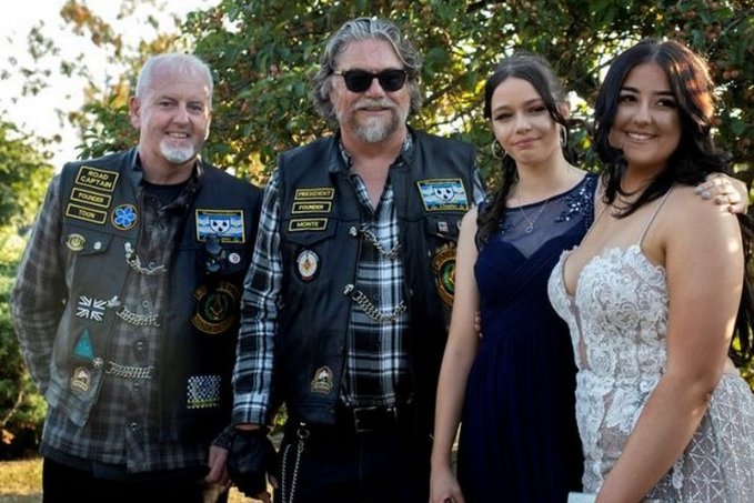 300 рокери ескортираха момиче до бала й, ето защо (СНИМКИ)