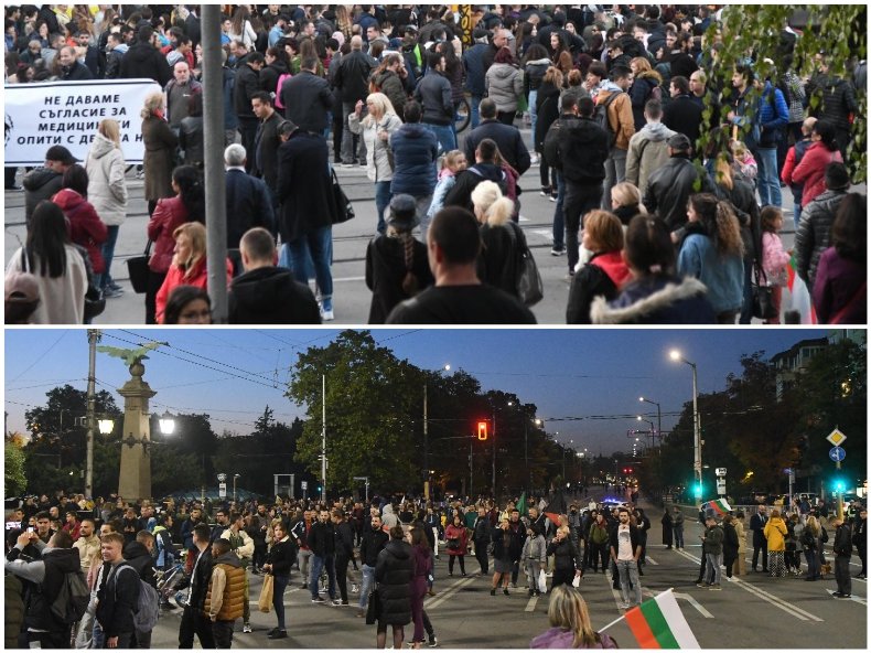Мощен протест срещу COVID сертификатите блокира движението в центъра на София. Затвориха Орлов мост (СНИМКИ)