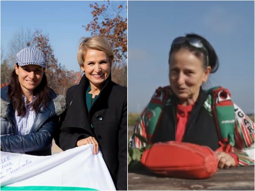 МОЩНА ПОДКРЕПА: Топ парашутистка и олимпийска шампионка в отбора на Невяна Митева - ето какъв талисман й подариха за успех на изборите (СНИМКИ/ВИДЕО)