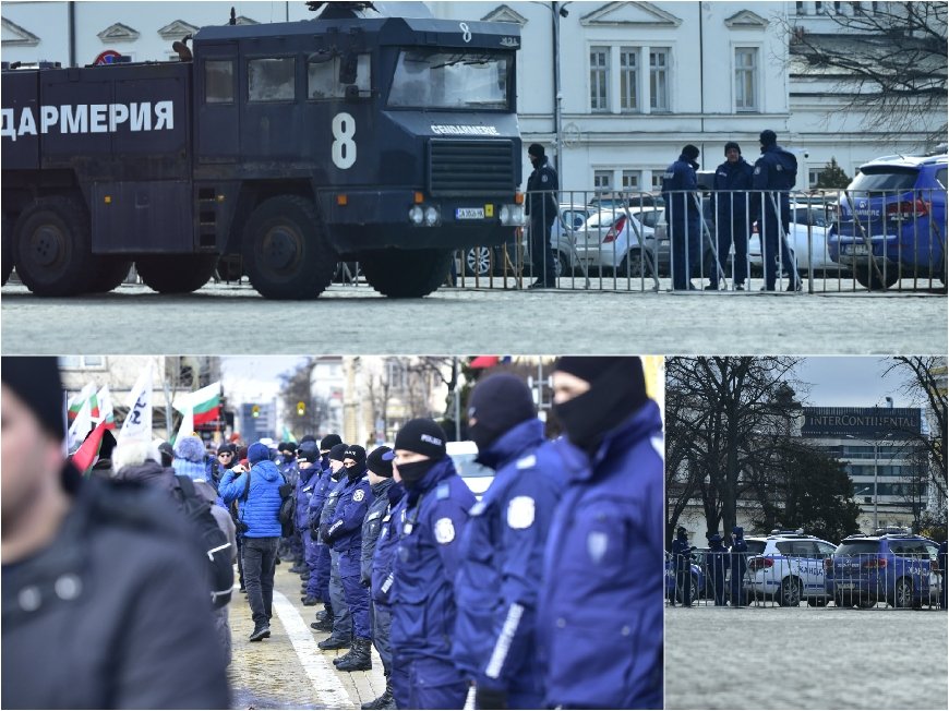 ИЗВЪНРЕДНО В ПИК TV: Върнахме се по времето на Орешарски - метални ограждения пазят парламента от протестиращите! Хиляди българи скандират Оставка в опасна близост до полицаите (СНИМКИ)