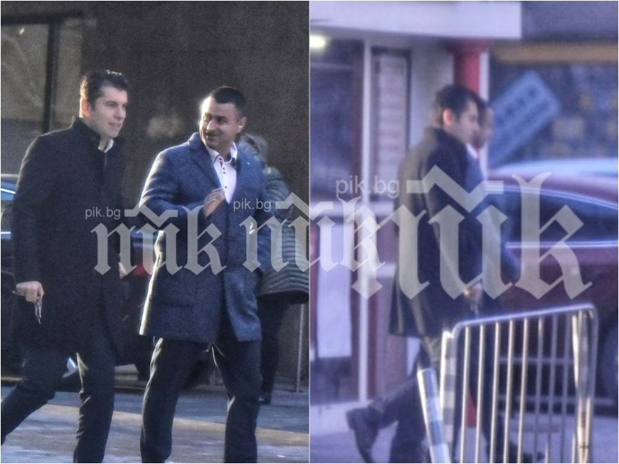 ГОРЕЩО В ПИК: Кирил Петков се издокара с ново палто - охранител на НСО го забавлява на път за работа (ПАПАРАШКИ СНИМКИ)