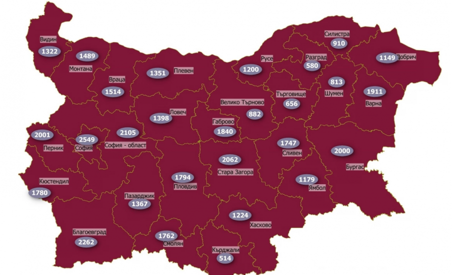Цяла България вече е в тъмночервената COVID зона