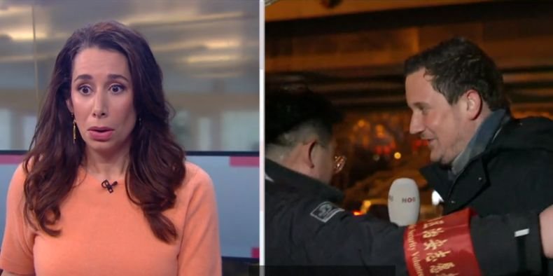 Охранител нападна журналист по време на живо предаване от Пекин