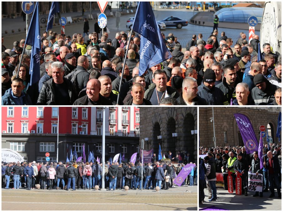 ЕКСКЛУЗИВНО В ПИК! Стотици пожарникари и спасители излязоха на протест срещу кабинета на Кирил Петков заради ниските заплати (ОБНОВЕНА/СНИМКИ)