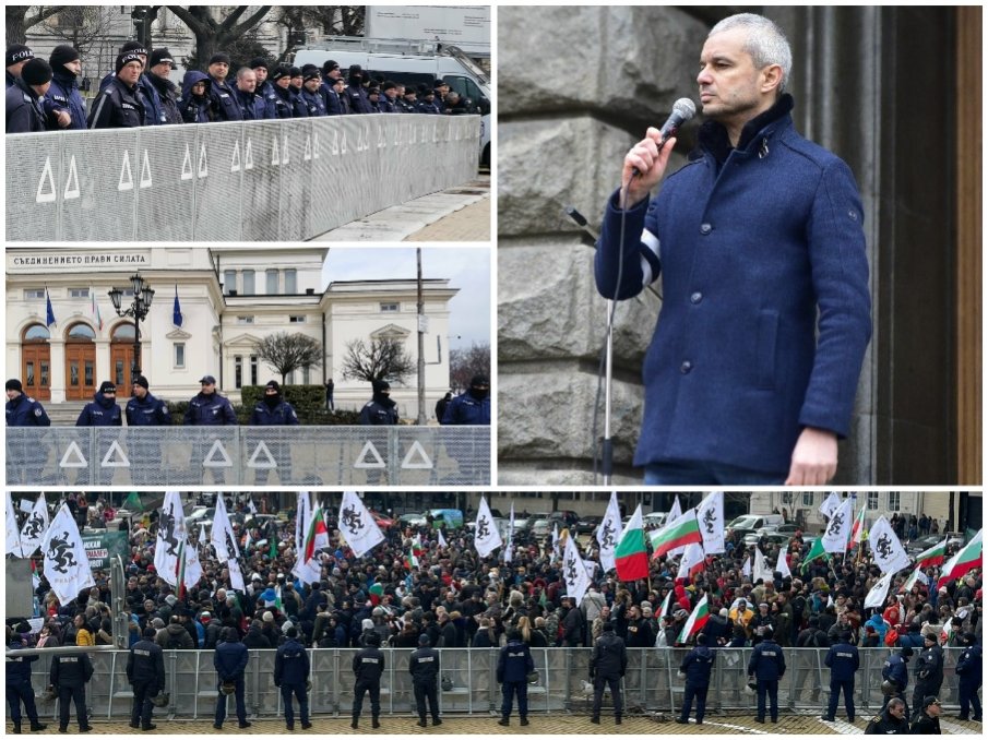 ГОРЕЩО В ПИК TV! Възраждане“ с шествие до Народното събрание! Костадин Костадинов за заградения парламент: Прилича на кошара (СНИМКИ/ОБНОВЕНА)