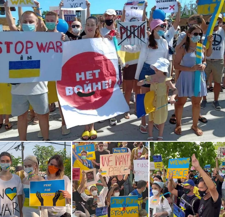 Български журналист предава от Пукет: Руснаци и украинци протестират заедно срещу войната на Путин