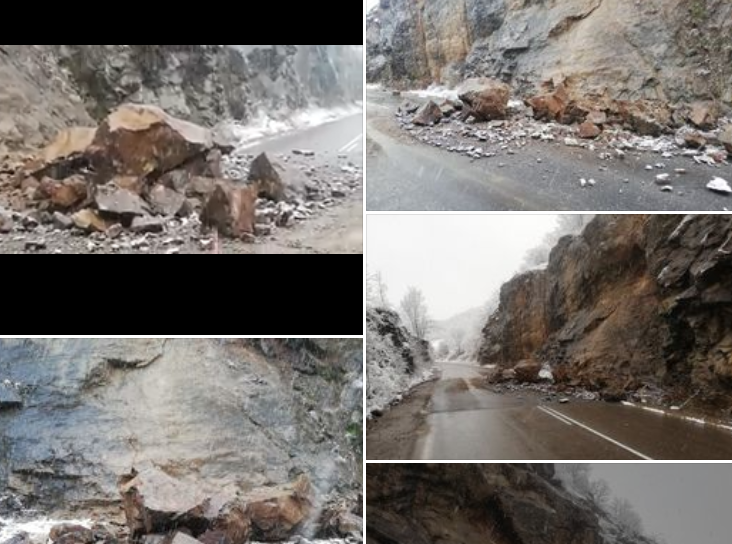 Скално сриване затапва пътя през Искърското дефиле