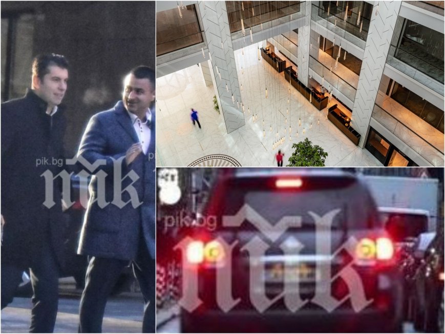 САМО В ПИК: Мистериозна визита на премиера Петков посред нощ в столичен хотел. НСО го чака със запалени двигатели