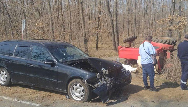 Тракторист загина при удар с мерцедес