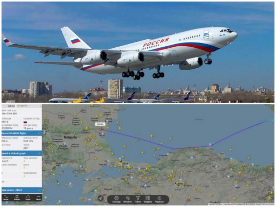 ИЗНЕНАДА: Руски правителствен самолет навлезе във въздушното пространство над България (КАРТА)