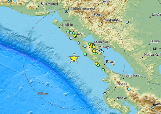Земетресение с магнитуд 6,7 по Рихтер разтърси Никарагуа