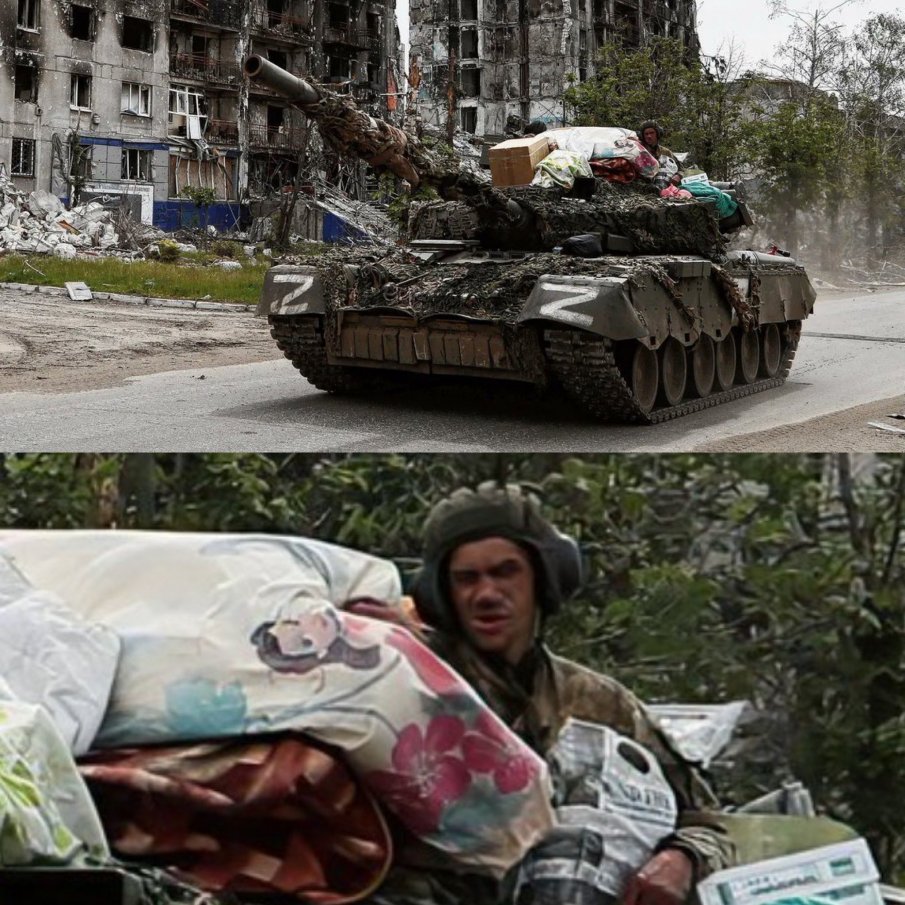 Украинка разпозна вещите си, плячкосани и натоварени на руски танк