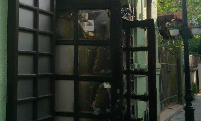Пуснаха кадри от запалването на българския клуб в Битоля (ВИДЕО)