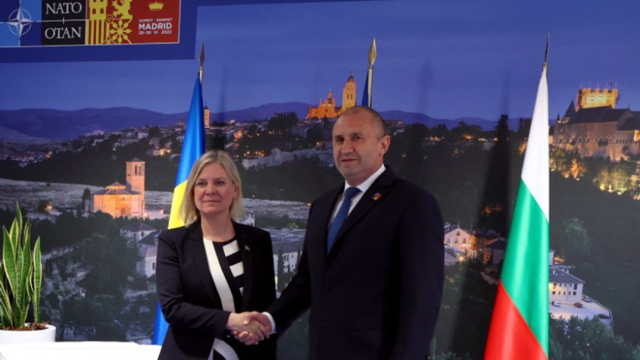 Радев и премиерът на Швеция разговаряха за НАТО и Еврозоната в Мадрид