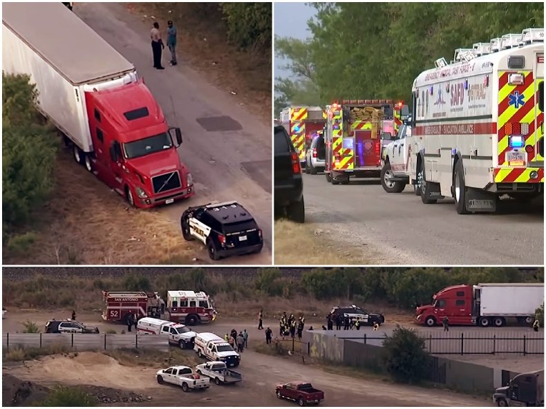 ЗЛОВЕЩО: 46 мигранти открити мъртви в ремарке на камион в Тексас (ВИДЕО)