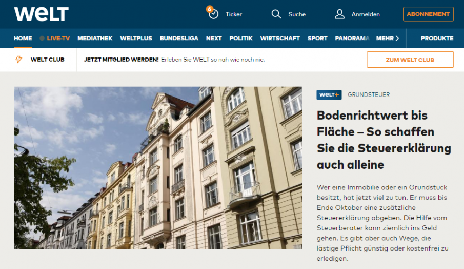 Русия ограничи достъпа до сайта на германския в. Велт