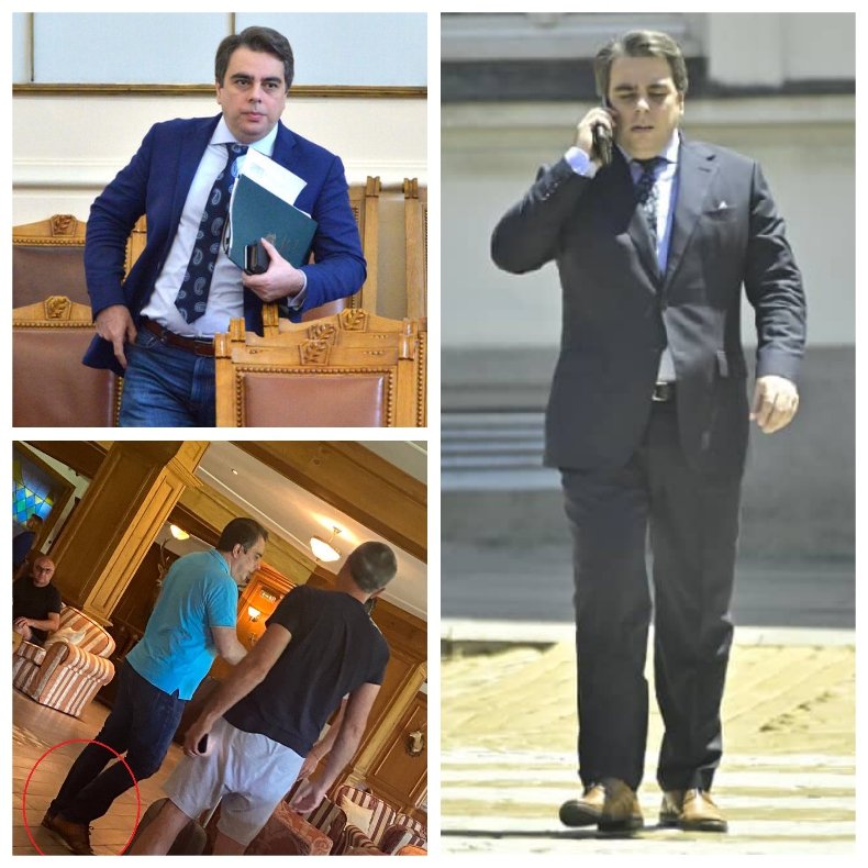 САМО В ПИК: Ето ги обущата на промяната - с два чифта несменяеми трандафори Асен Василев обиколи надлъж страната, от Хасково до Белия дом и назад (СНИМКИ)