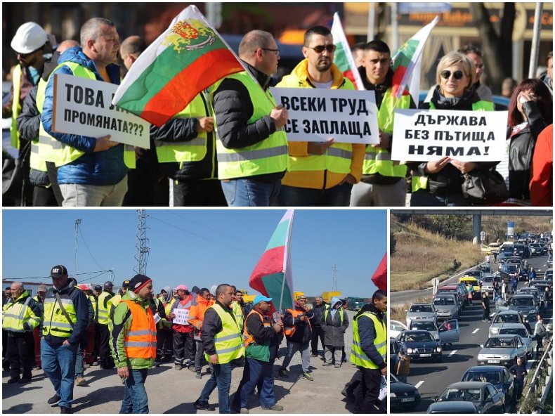 Втори ден пътните строители на протест, опъват палатков лагер пред парламента
