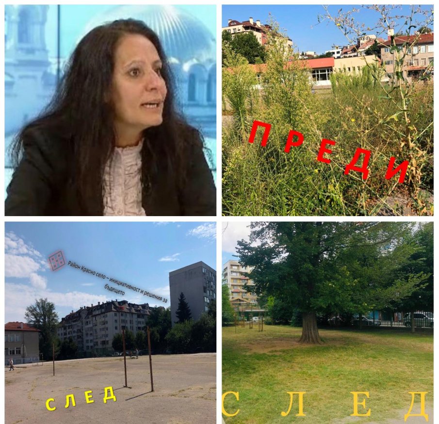 Граждани от Красно село сами почистват буренясал училищен двор, кметицата Станиславова не си мръдва пръста