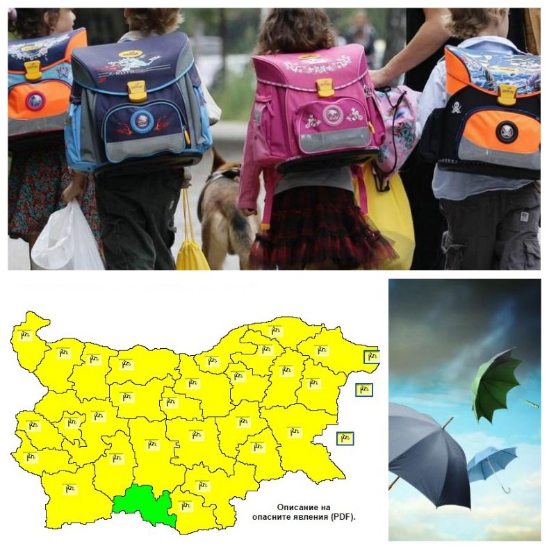 ЧЕПАТО ВРЕМЕ: Жълт код за силен вятър в седем области и до 36 градуса в първия учебен ден