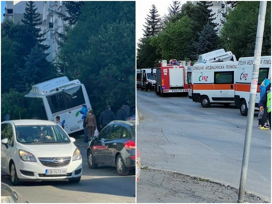 ИЗВЪНРЕДНО: Тежка катастрофа с автобус на градския транспорт в София - има ранени, сред тях и дете (СНИМКИ)