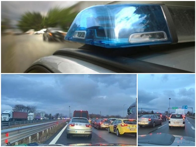 ИЗВЪНРЕДНО: Преследват кола с мигранти на магистрала Тракия (СНИМКА)