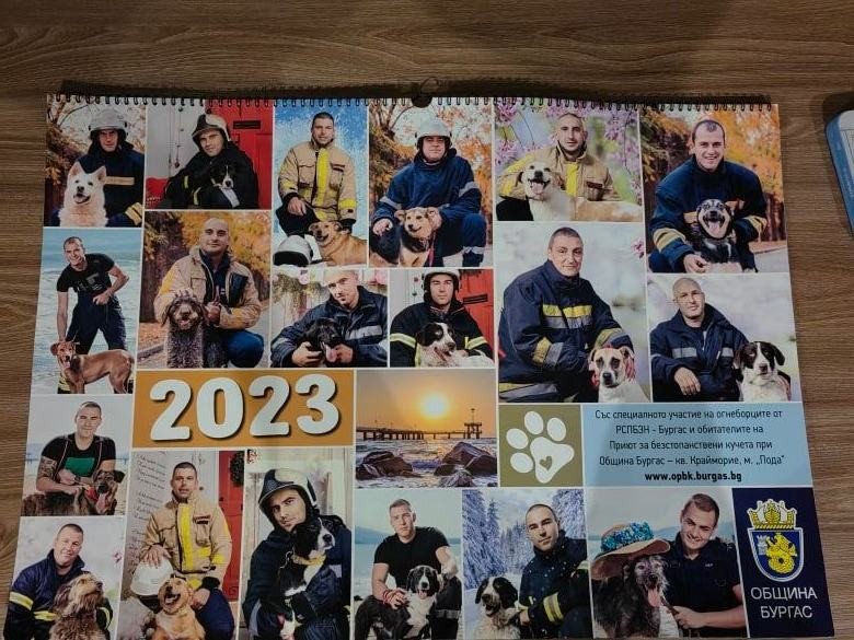 КАУЗА: Бургаски пожарникари с фотосесия за календар: Не изхвърляйте домашните си любимци