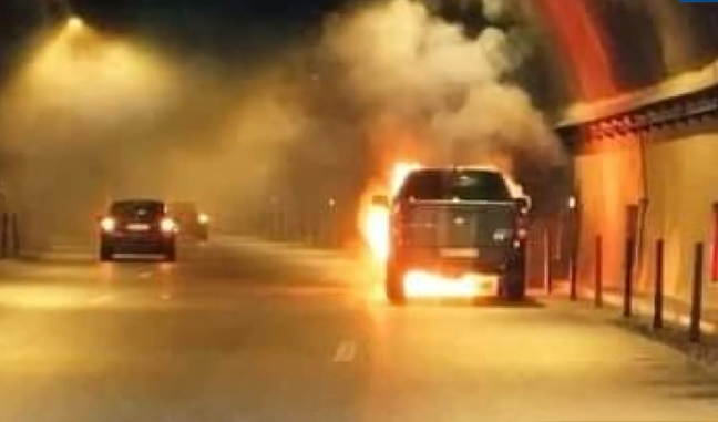 Подробности за пожара с автомобила, който изгоря в тунел „Витиня“