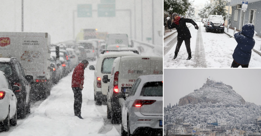 Снежната буря Барбара нахлу в Гърция, не пътувайте без вериги