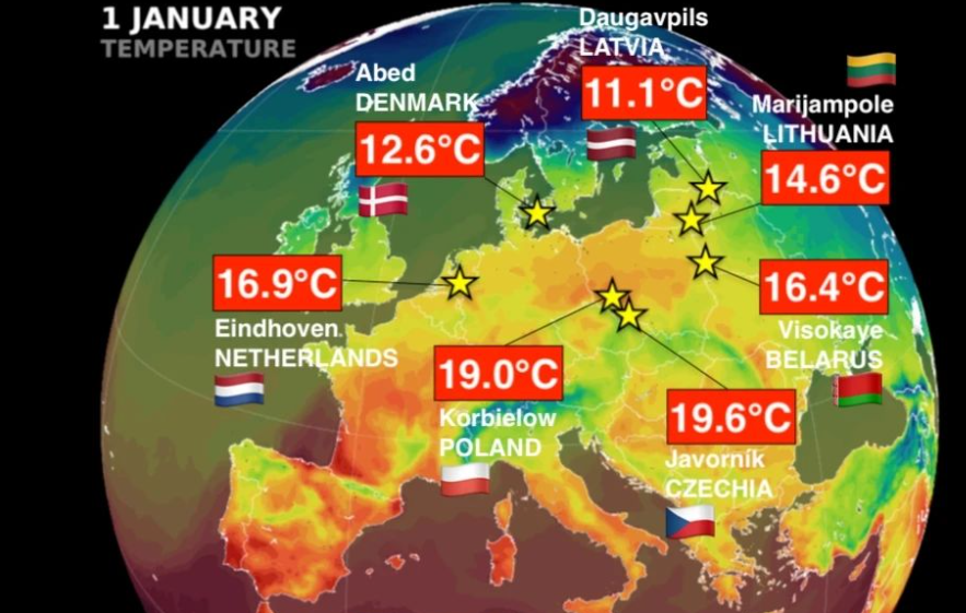 Климатолог: В Европа е отчетен третият най-топъл януари от 1991 г. насам, в Испания и Франция температурите достигнаха плажни стойности