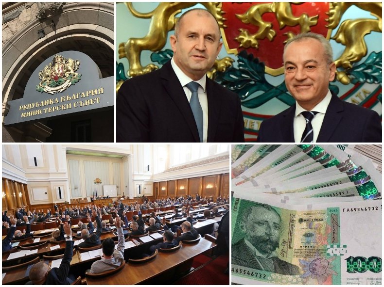 ЗАПЛАТИТЕ НА ИЗБРАНИТЕ: Новите депутати стартират с 6381 лв., министрите - с 8295 лв., 9890 лв. за премиера и 12 762 лв. за президента. Минималната за обикновения българин - към 900 лв.